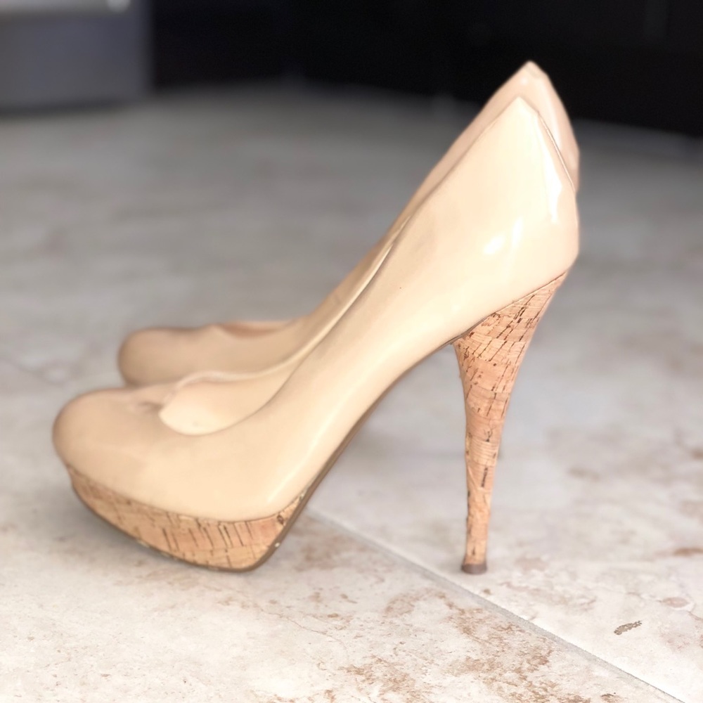 Guess Tan Cork Heels in size 9.5